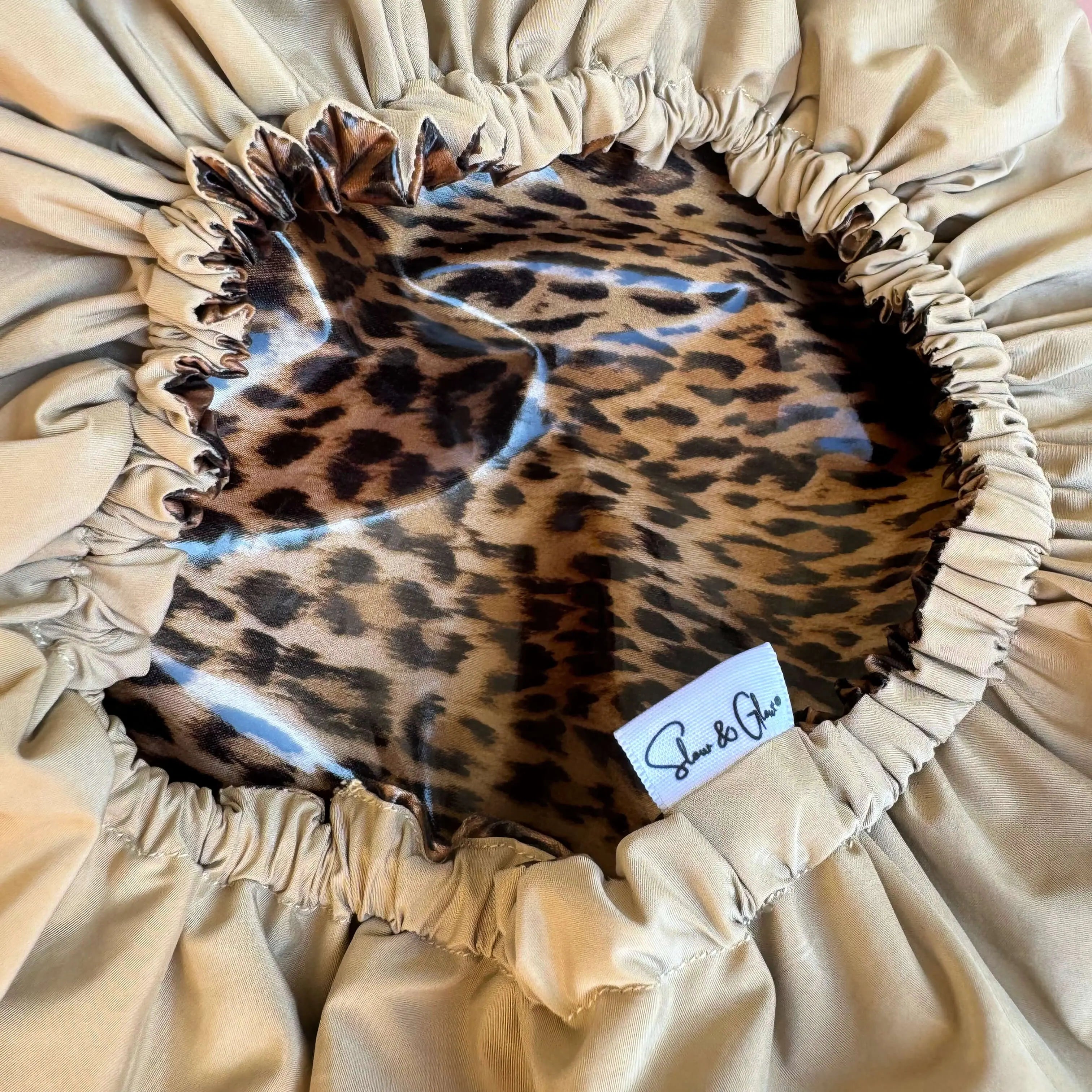 charlotte de soin écoresponsable pour cheveux, tissu recyclé, idéale pour masque ou bain d’huile