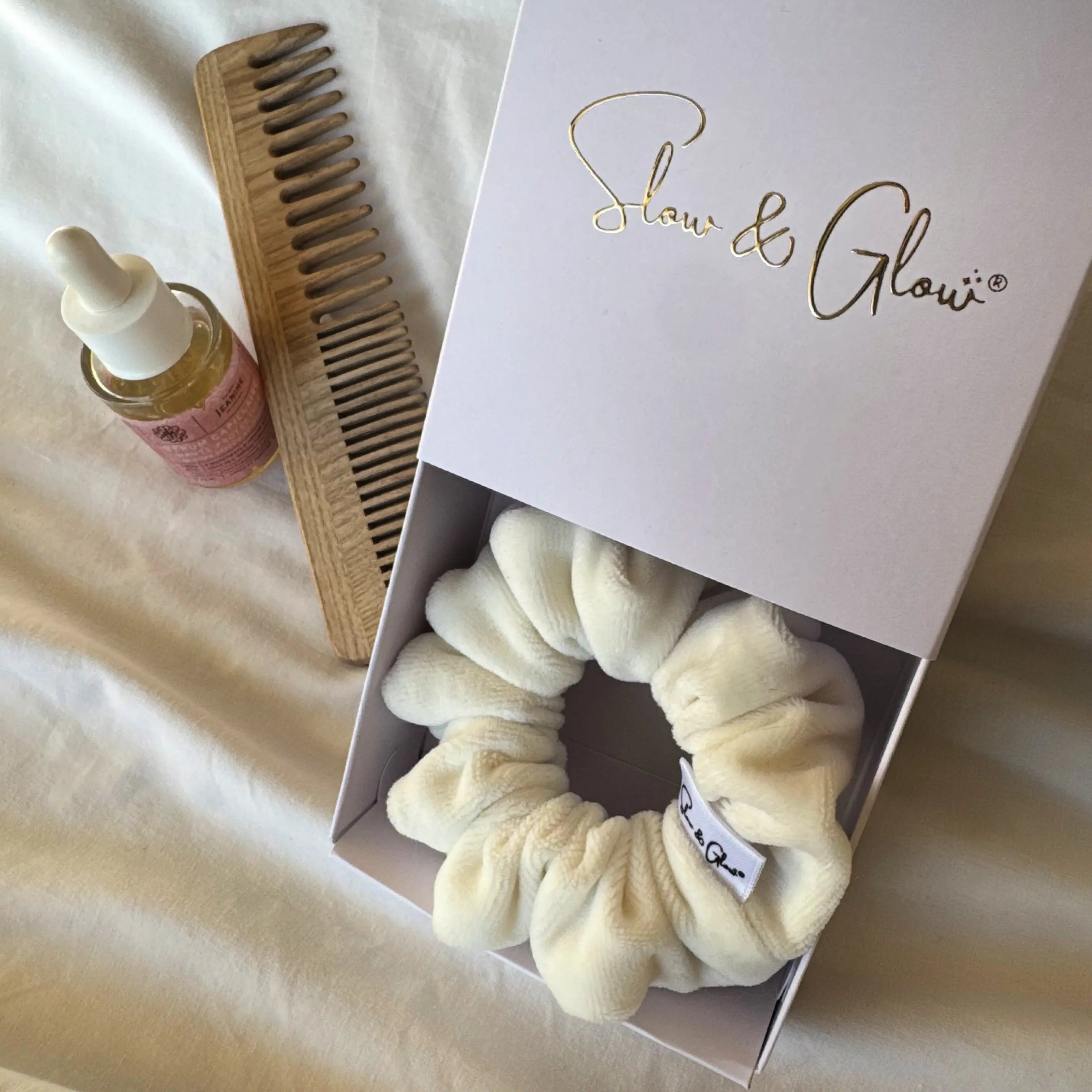 accessoire cheveux en velours de coton bio, respecte la fibre capillaire