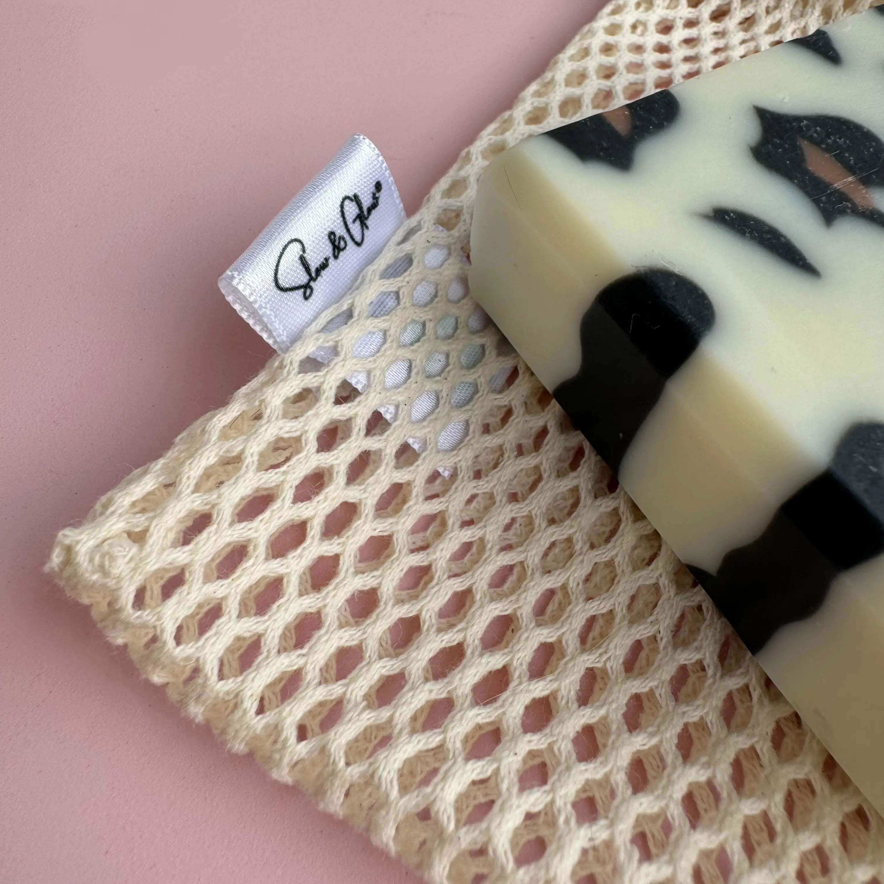 filet de rangement pour cosmétiques solides, en coton bio, cordon éthique en coton recyclé