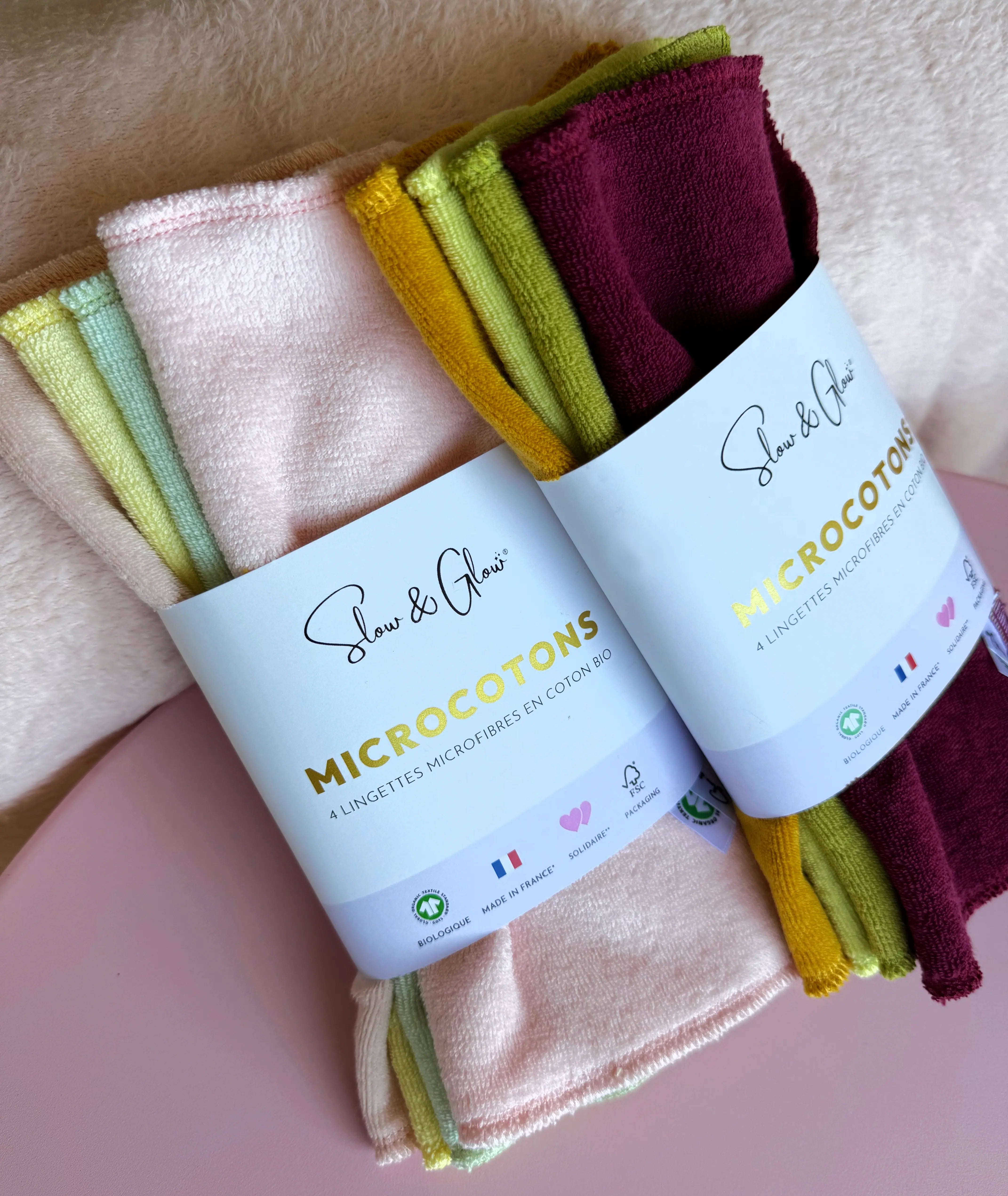 lingettes écologiques microcotons bio, pour le ménage de toute la maison sans plastique, fabrication française