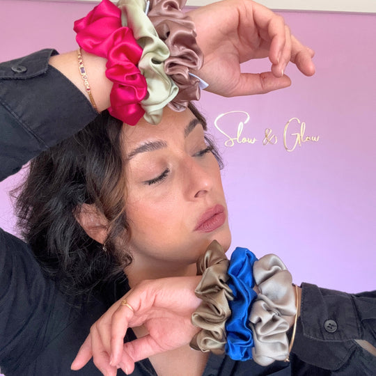 Chouchou en soie upcyclée 40 mommes • Collection Haute Couture