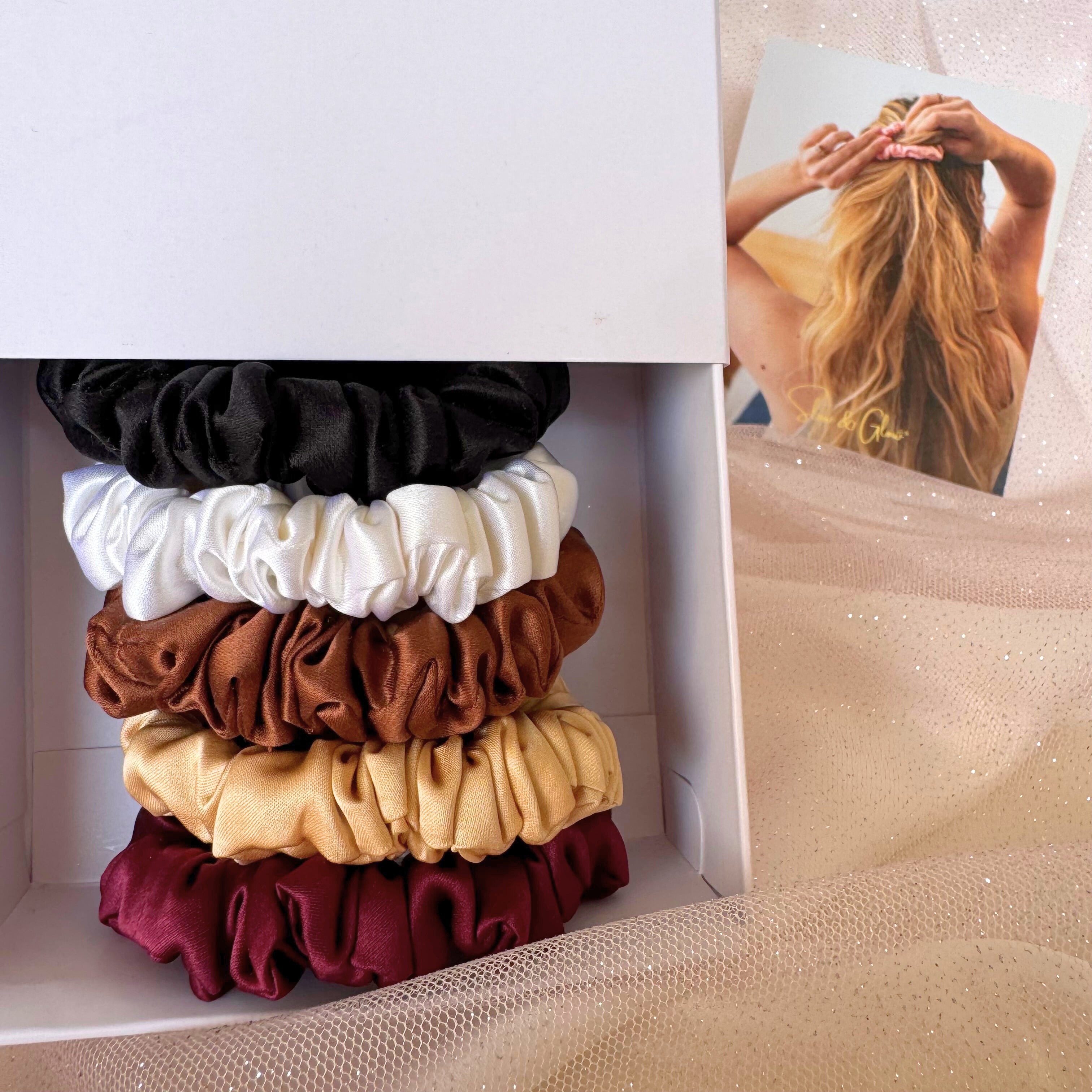 Coffret «5 étoiles» : mes 5 élastiques en soie upcyclée