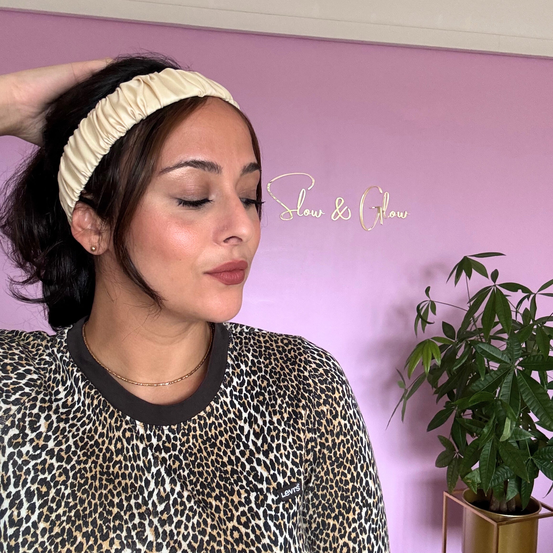 Bandeau plissé élastique en soie upcyclée • fabriqué en France 👑