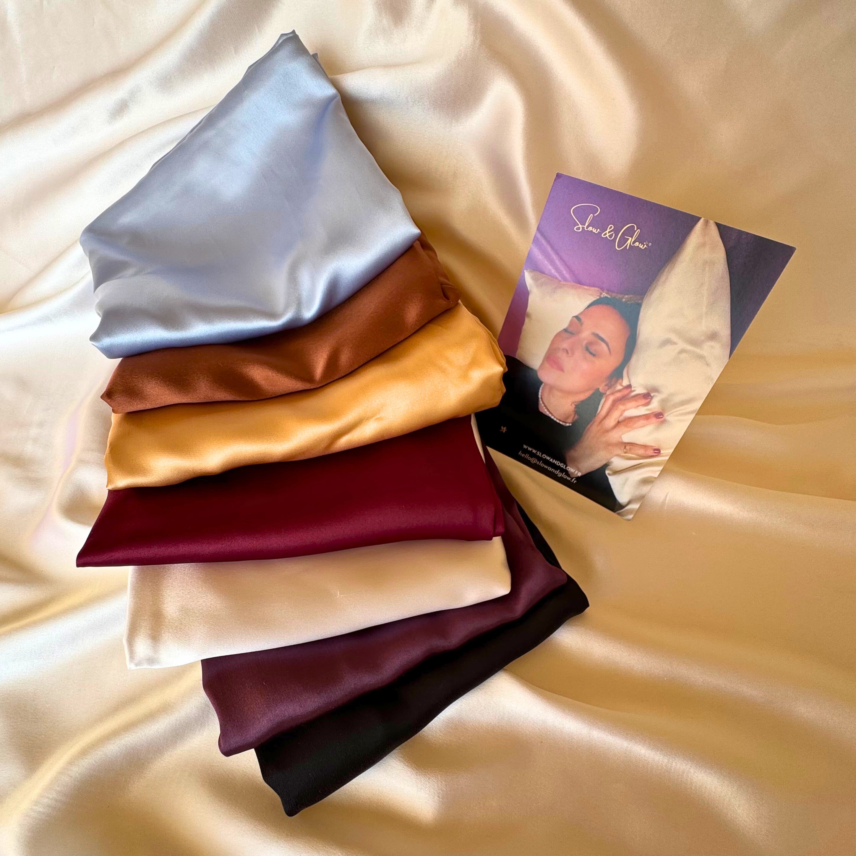 Duo de taies soie upcyclée 50x70cm • à personnaliser