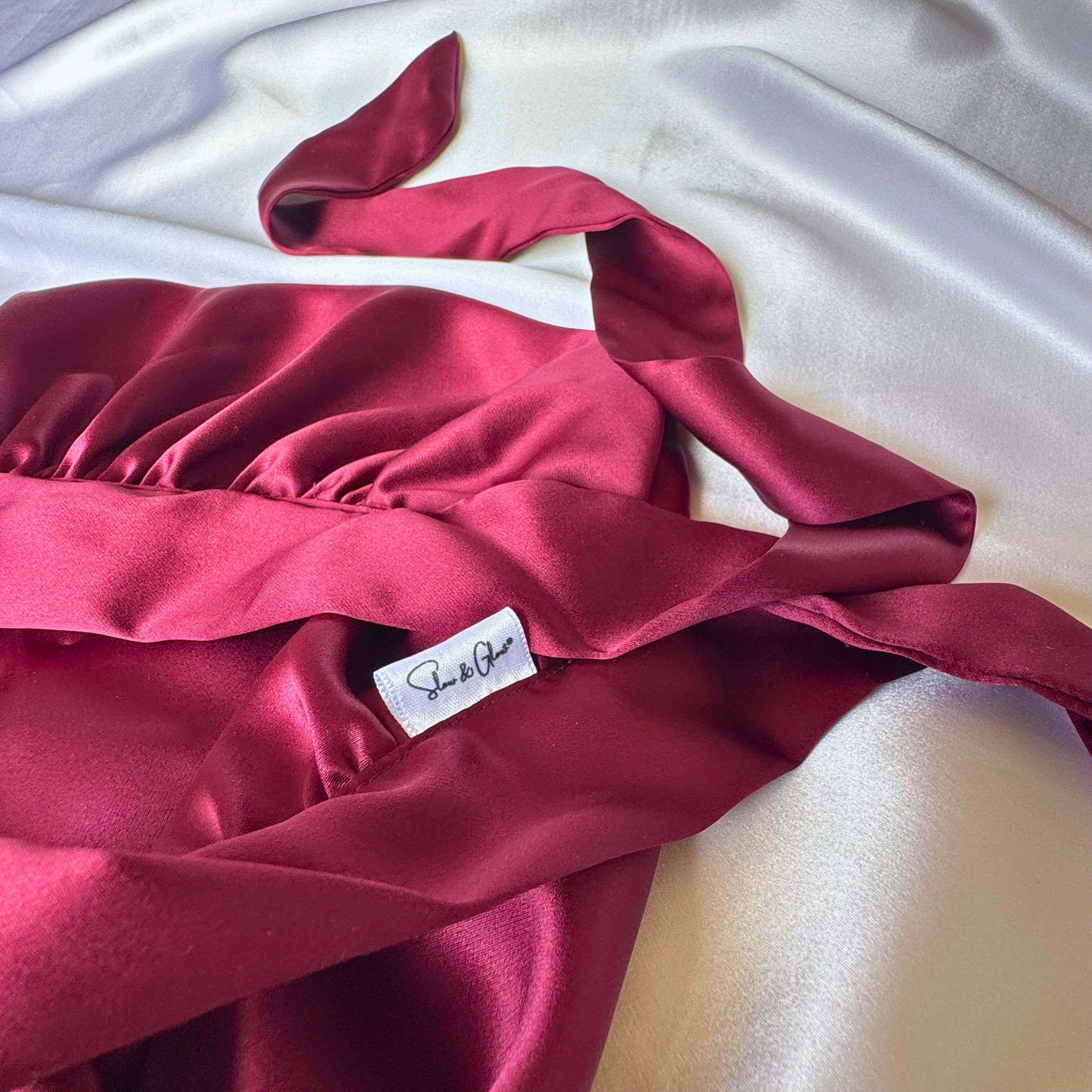 Bonnet de nuit ajustable en soie upcyclée double épaisseur