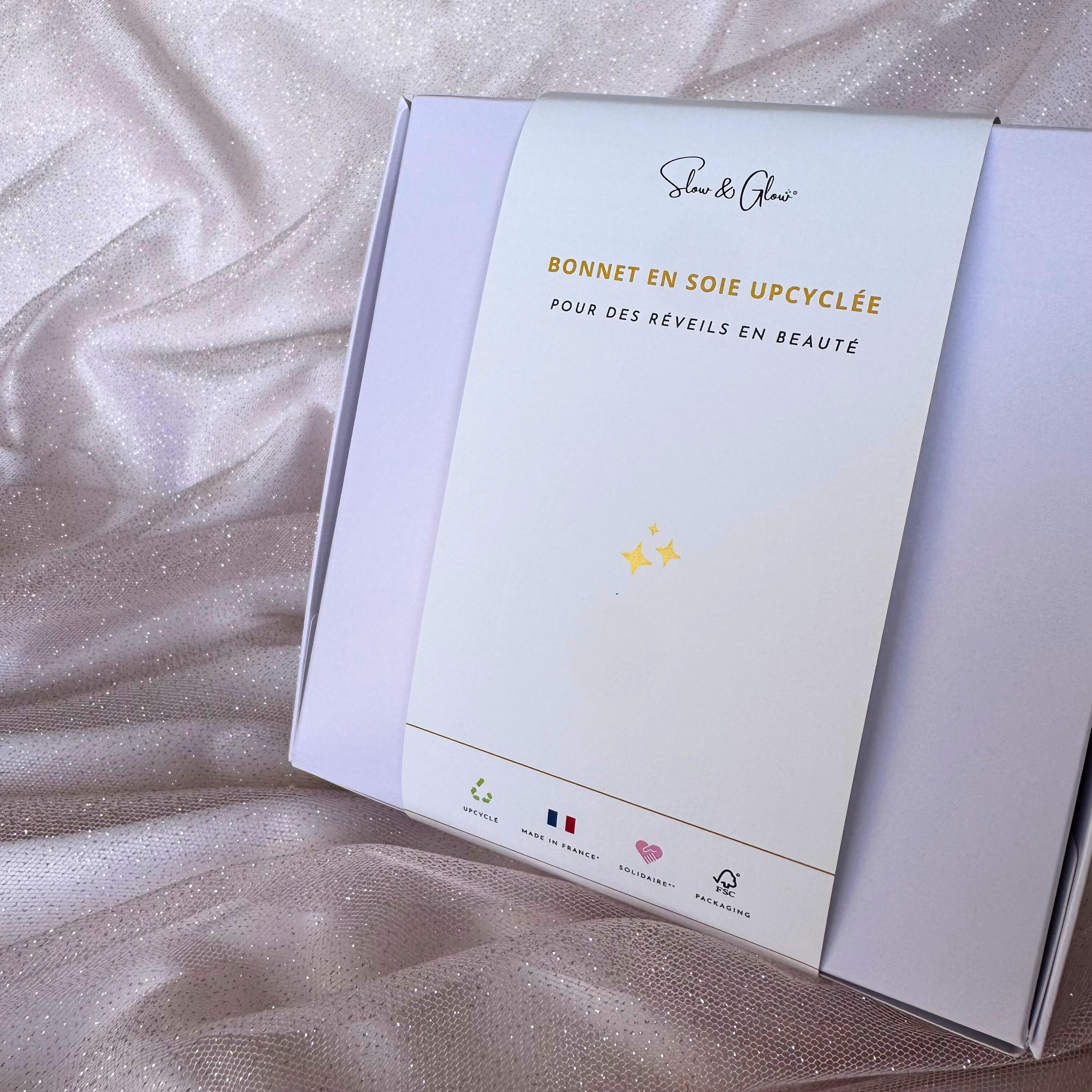 Coffret «mon rituel cheveux soyeux» : serviette microcoton • charlotte de soin • taie en soie + tote bag offert 🎁