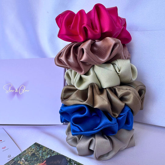 Chouchou en soie upcyclée 40 mommes • Collection Haute Couture