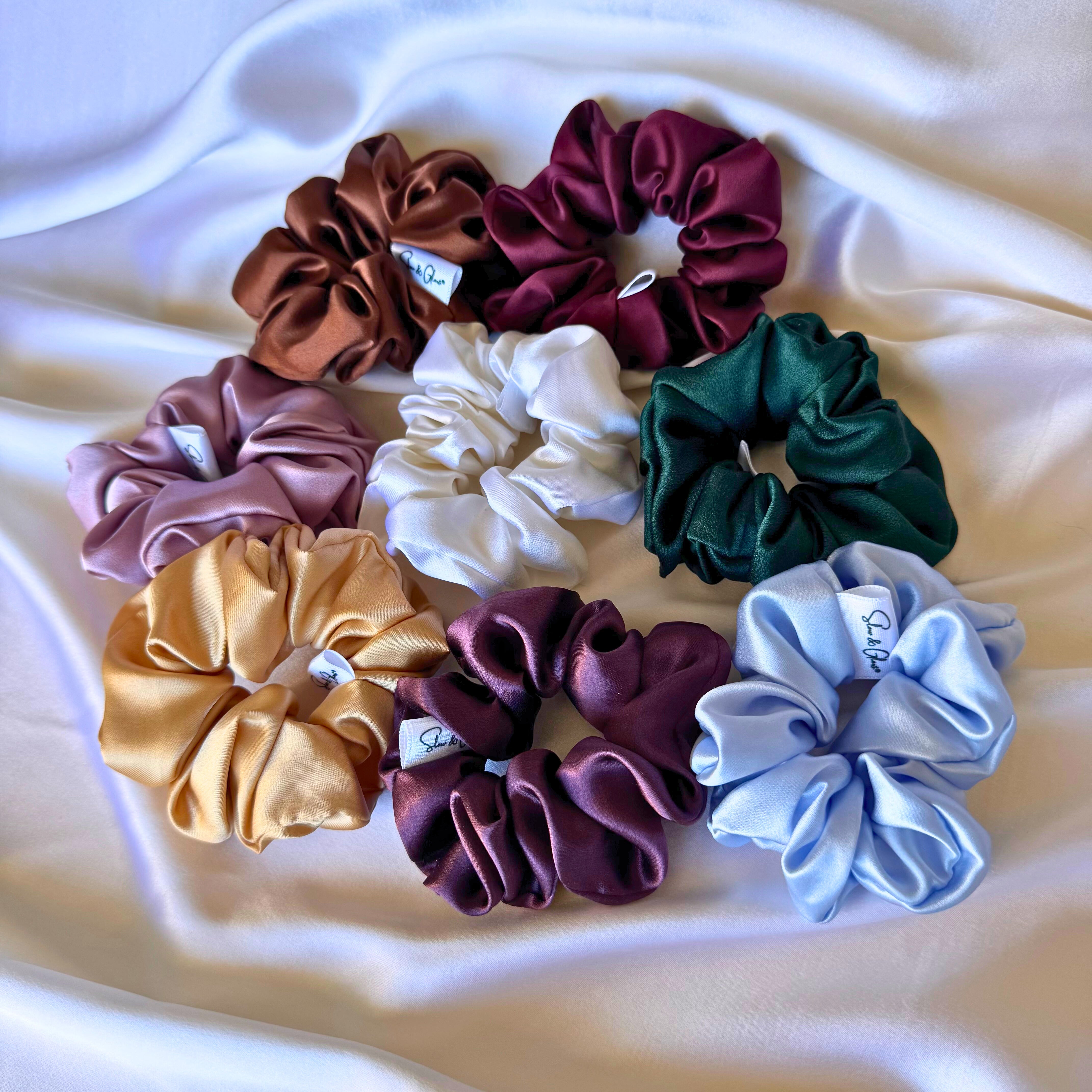 Trio de chouchous en soie upcyclée • coffret à personnaliser