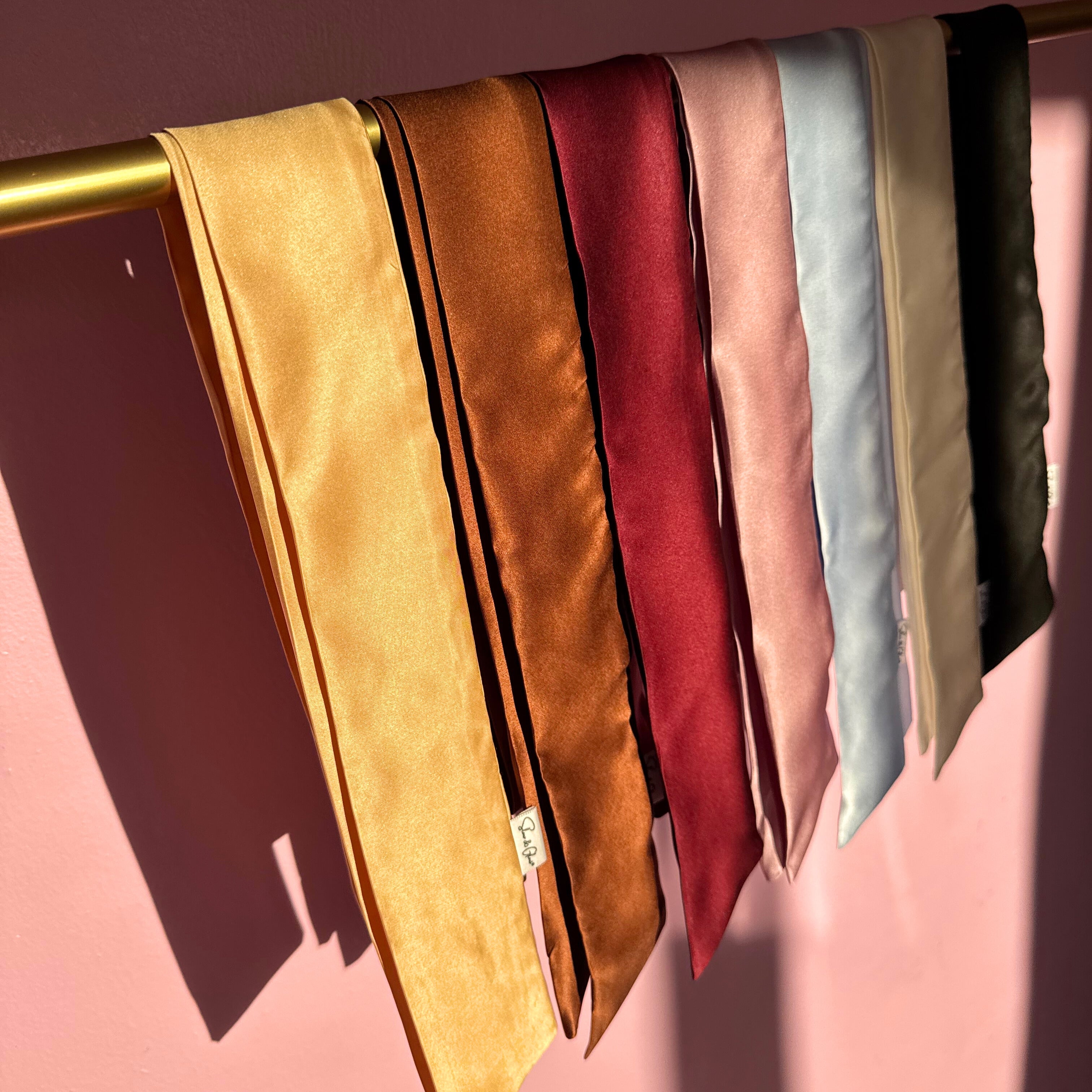 Bandeau plat ajustable en soie upcyclée • fabriqué en France 🎀