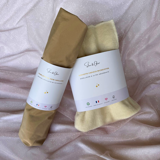 Charlotte de soin capillaire imperméable et upcyclée | Zéro déchet -35% ♻️