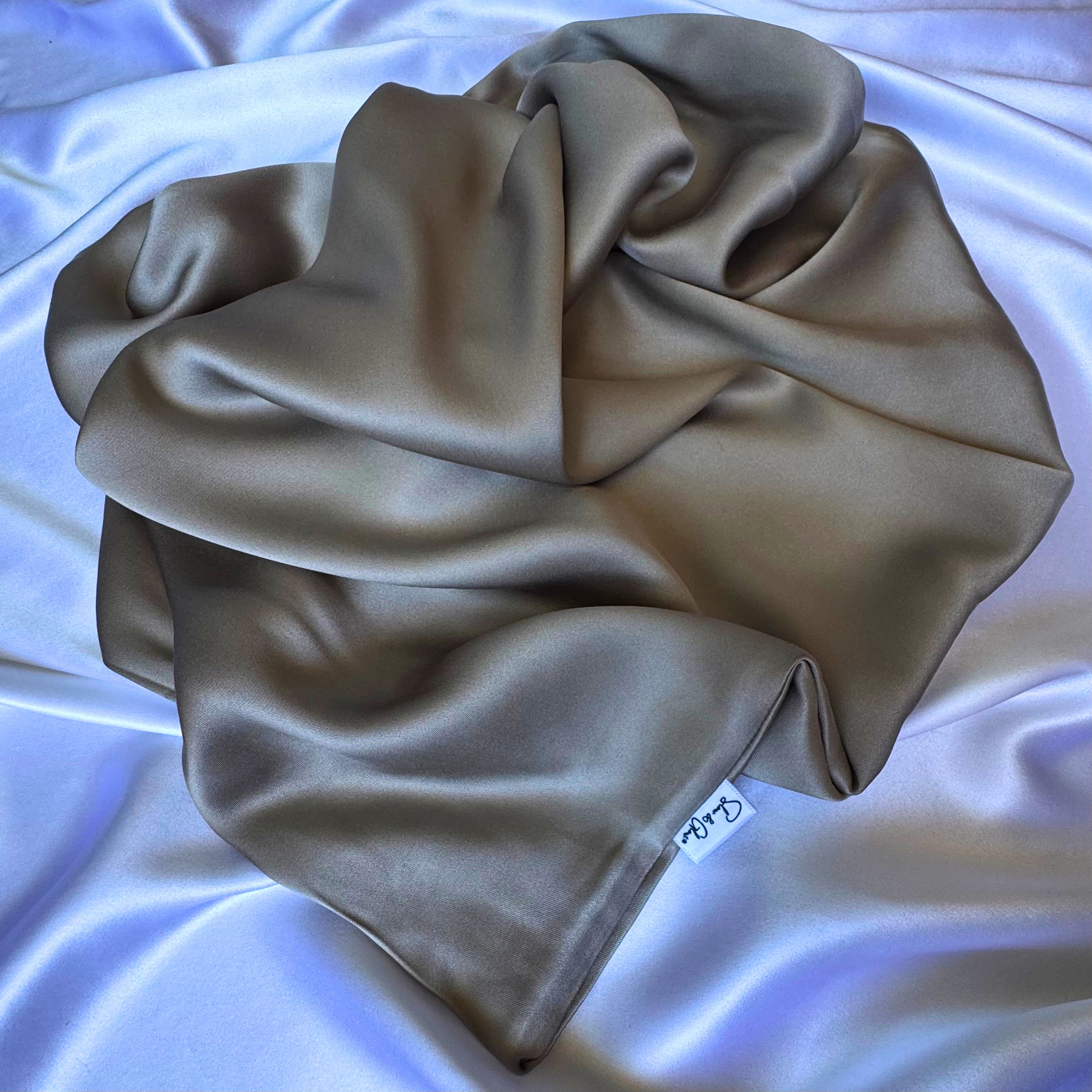 Duo de taies soie upcyclée 65x65cm • Collection Haute Couture
