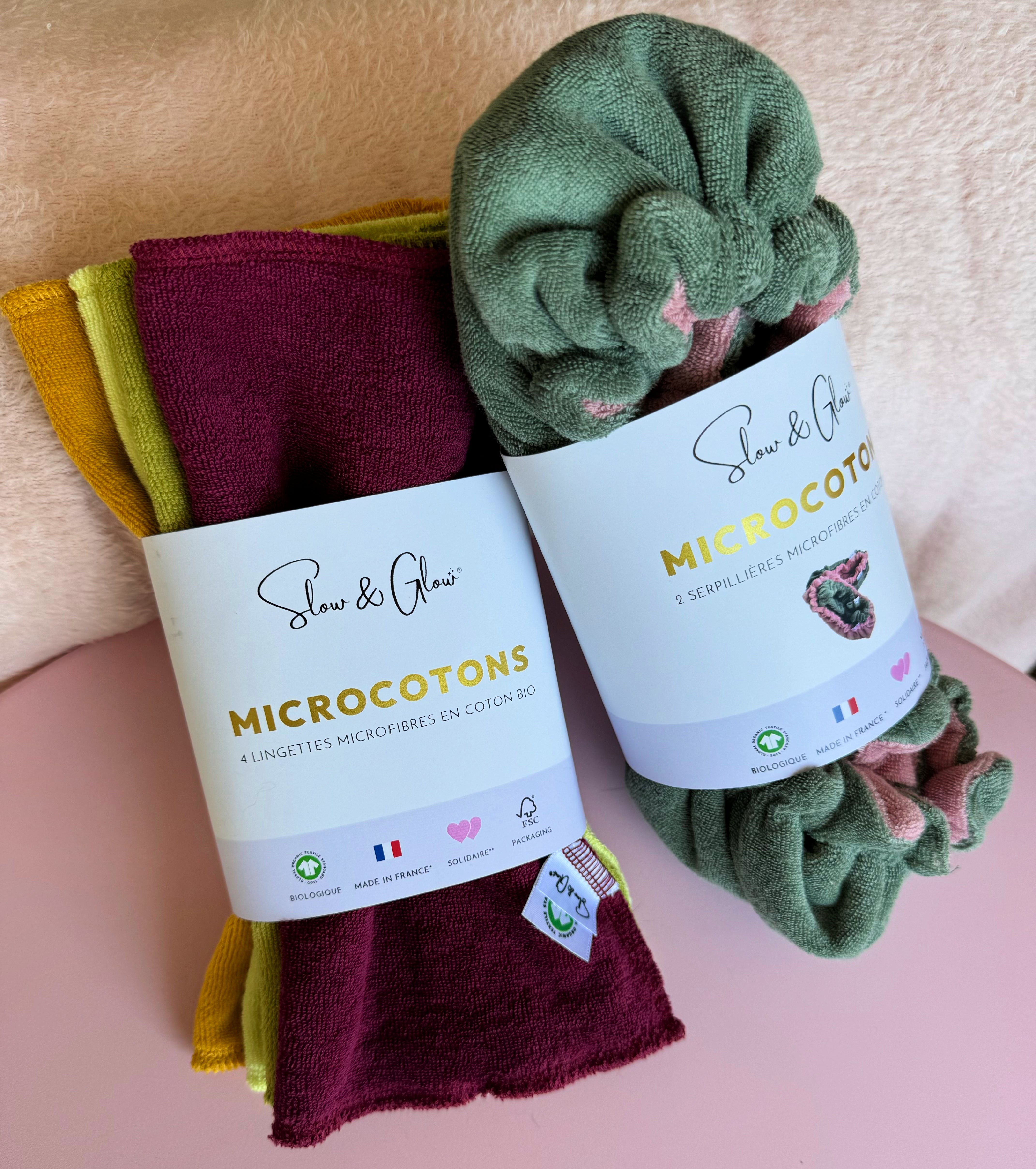 Packs de Microcotons en coton bio «Ménage écologique» • Lingettes & serpillières