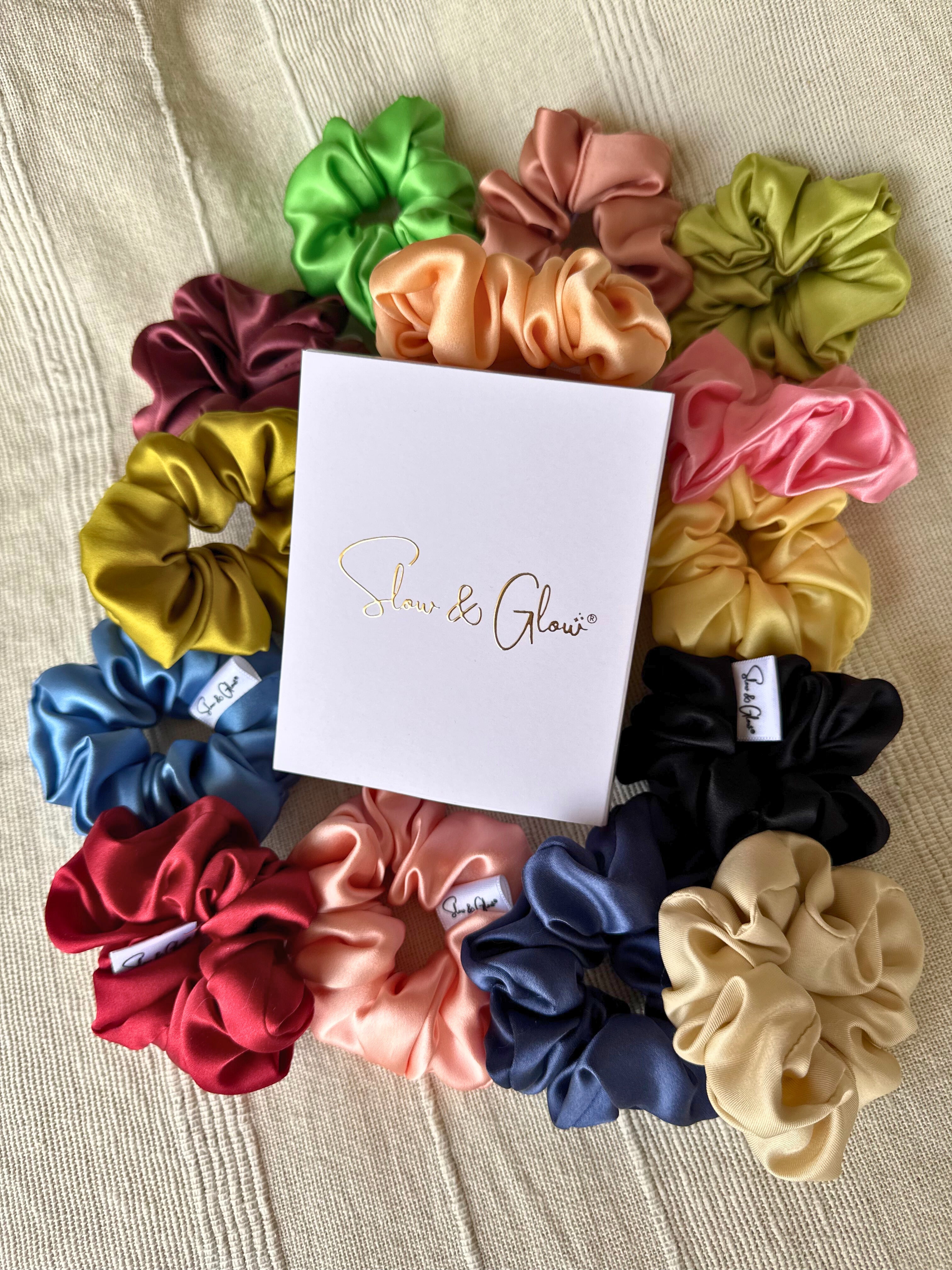 Trio chouchous en soie upcyclée • coffret à personnaliser