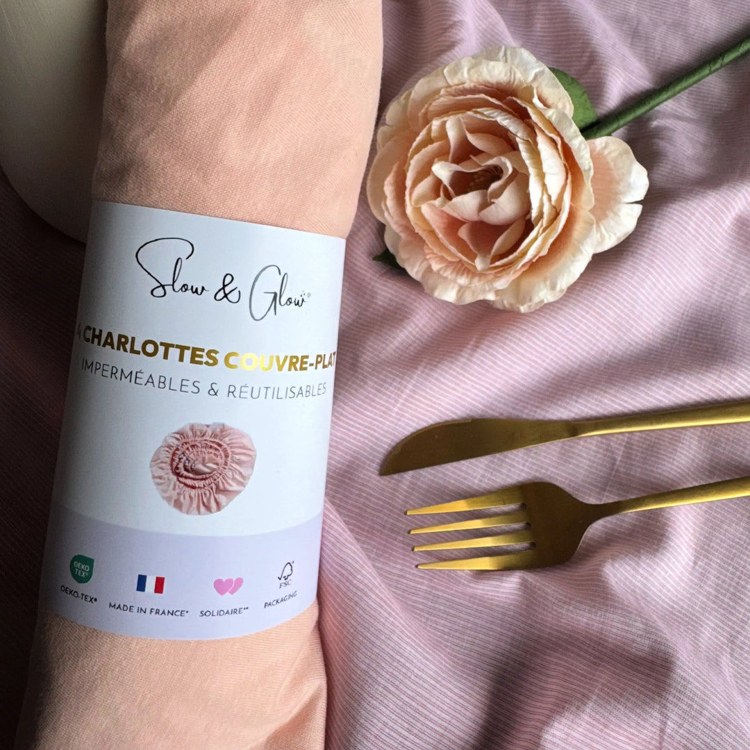 couvre-plat en tissu lavable, made in France, confection solidaire, garde les aliments frais naturellement
