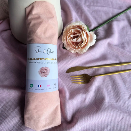 charlotte couvre-plat réutilisable fabriquée en France, idéale pour remplacer le film plastique en cuisine
