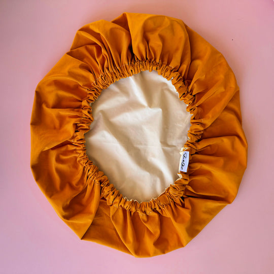 charlotte de douche en tissu recyclé, made in France, confection solidaire et respectueuse de l’environnement
