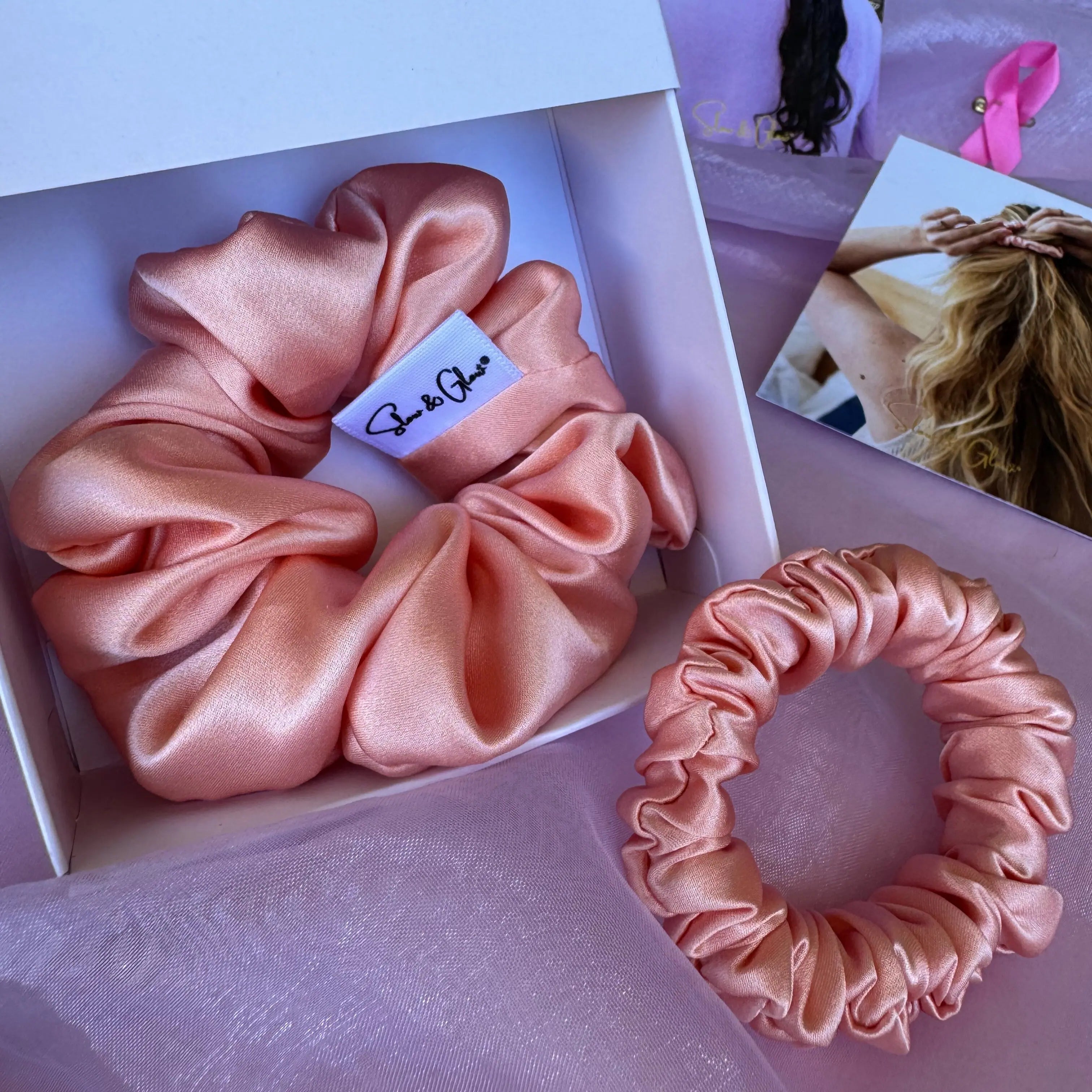 Accessoires cheveux made in France en soie recyclée – édition Octobre Rose Slow and Glow