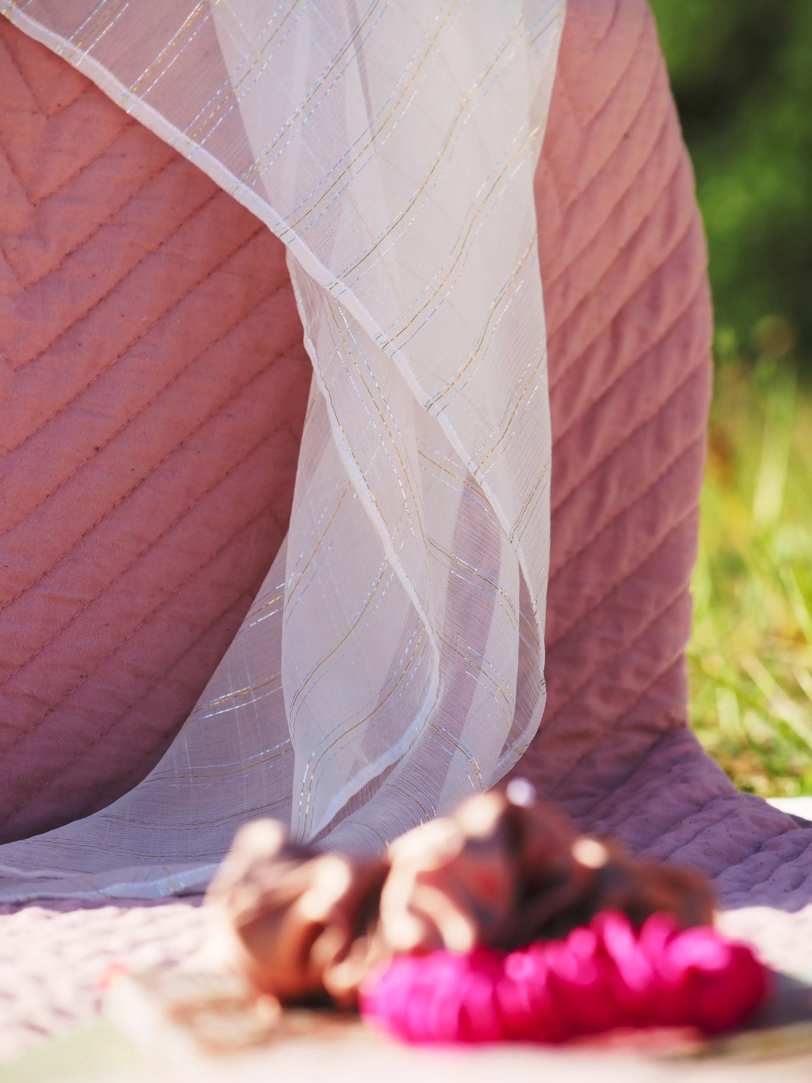 Petit foulard en mousseline de soie upcyclée